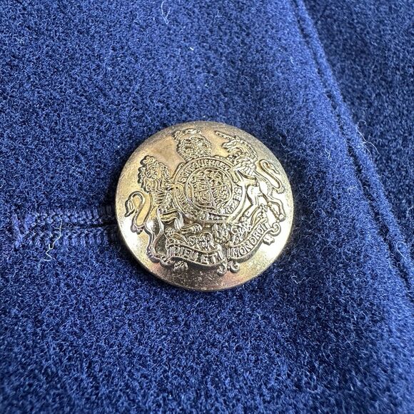 Ralph Lauren Purple Label Utility Military Jacket in Navy Size 6 Womens USA - Picture 3 of 13